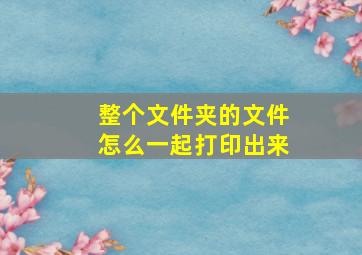 整个文件夹的文件怎么一起打印出来