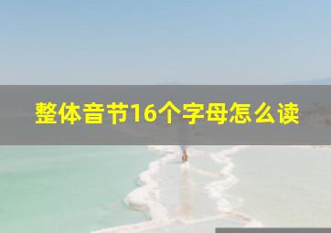 整体音节16个字母怎么读