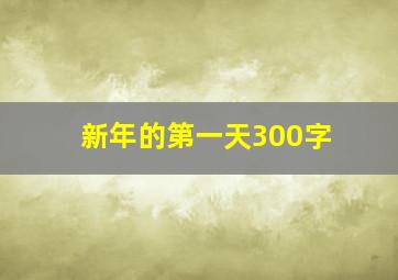 新年的第一天300字