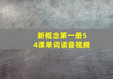 新概念第一册54课单词读音视频