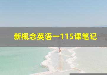 新概念英语一115课笔记