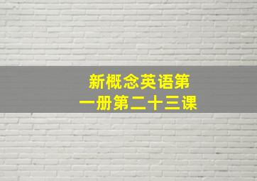 新概念英语第一册第二十三课