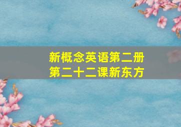 新概念英语第二册第二十二课新东方