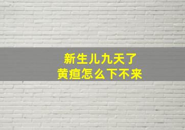 新生儿九天了黄疸怎么下不来