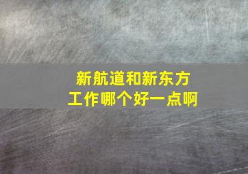 新航道和新东方工作哪个好一点啊