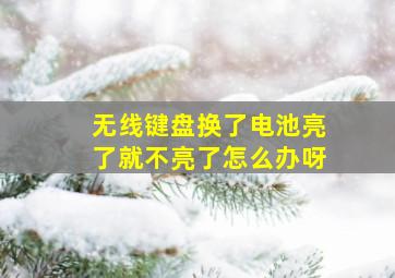 无线键盘换了电池亮了就不亮了怎么办呀