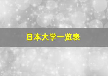 日本大学一览表