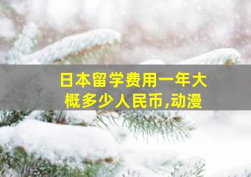 日本留学费用一年大概多少人民币,动漫