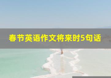 春节英语作文将来时5句话