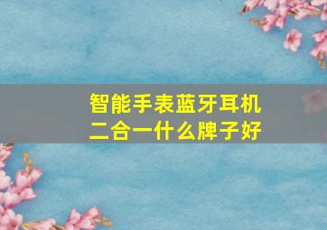 智能手表蓝牙耳机二合一什么牌子好