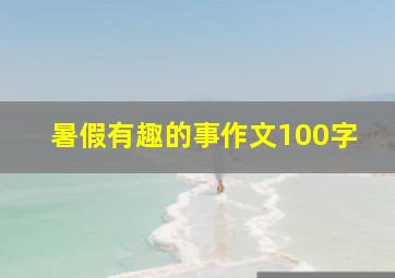 暑假有趣的事作文100字