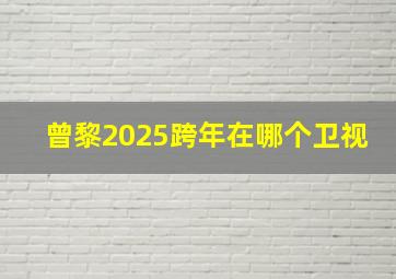 曾黎2025跨年在哪个卫视