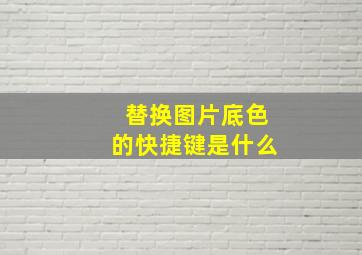 替换图片底色的快捷键是什么