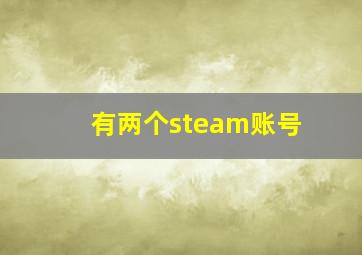 有两个steam账号