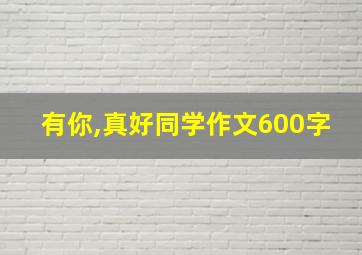 有你,真好同学作文600字