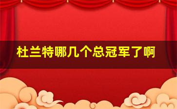 杜兰特哪几个总冠军了啊