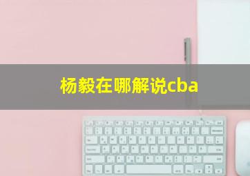 杨毅在哪解说cba