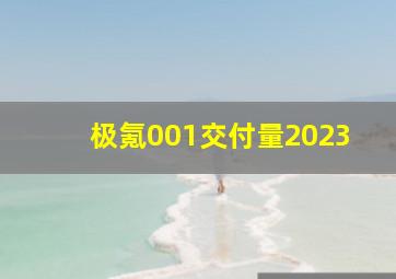 极氪001交付量2023