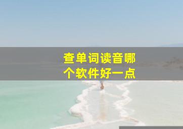 查单词读音哪个软件好一点