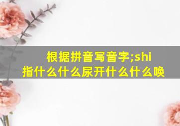 根据拼音写音字;shi指什么什么尿开什么什么唤