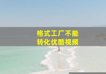 格式工厂不能转化优酷视频