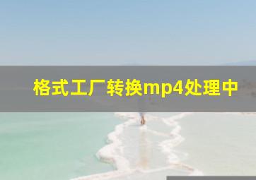 格式工厂转换mp4处理中