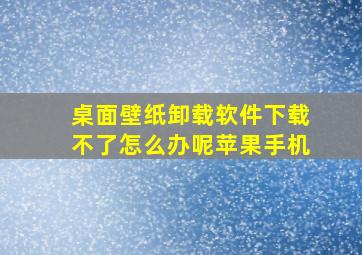 桌面壁纸卸载软件下载不了怎么办呢苹果手机