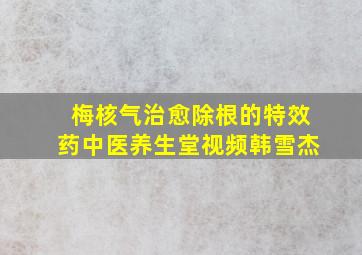 梅核气治愈除根的特效药中医养生堂视频韩雪杰