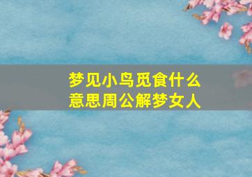 梦见小鸟觅食什么意思周公解梦女人