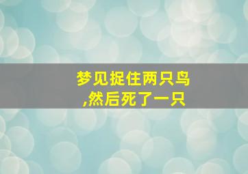 梦见捉住两只鸟,然后死了一只