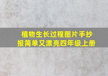 植物生长过程图片手抄报简单又漂亮四年级上册