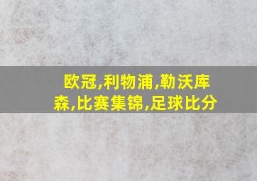 欧冠,利物浦,勒沃库森,比赛集锦,足球比分