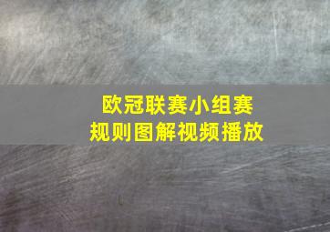 欧冠联赛小组赛规则图解视频播放