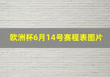 欧洲杯6月14号赛程表图片