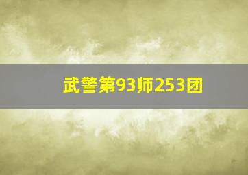 武警第93师253团