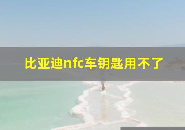 比亚迪nfc车钥匙用不了