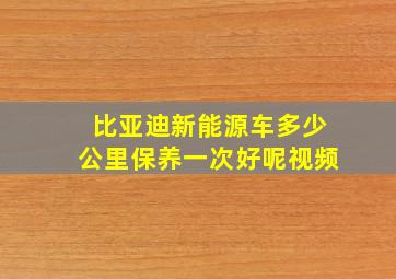 比亚迪新能源车多少公里保养一次好呢视频