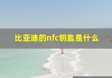 比亚迪的nfc钥匙是什么