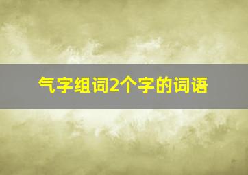 气字组词2个字的词语