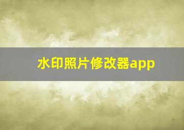 水印照片修改器app