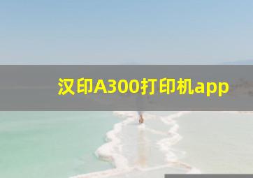 汉印A300打印机app