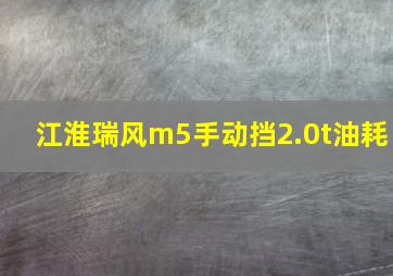 江淮瑞风m5手动挡2.0t油耗