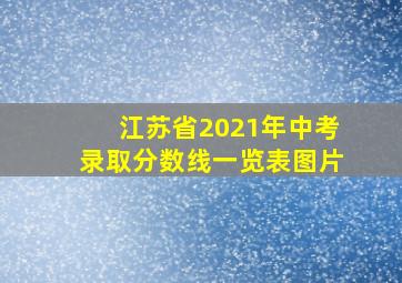 江苏省2021年中考录取分数线一览表图片