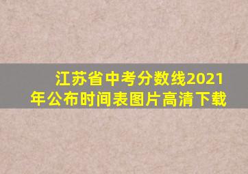 江苏省中考分数线2021年公布时间表图片高清下载