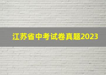 江苏省中考试卷真题2023