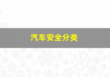 汽车安全分类