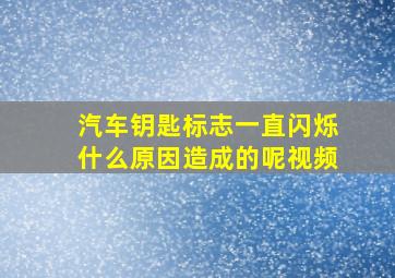 汽车钥匙标志一直闪烁什么原因造成的呢视频