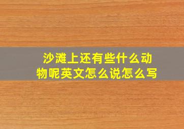 沙滩上还有些什么动物呢英文怎么说怎么写