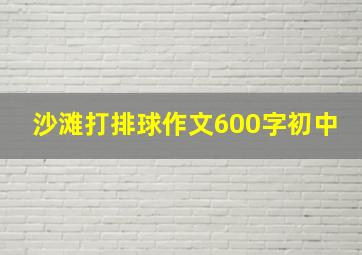 沙滩打排球作文600字初中