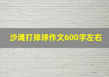 沙滩打排球作文600字左右